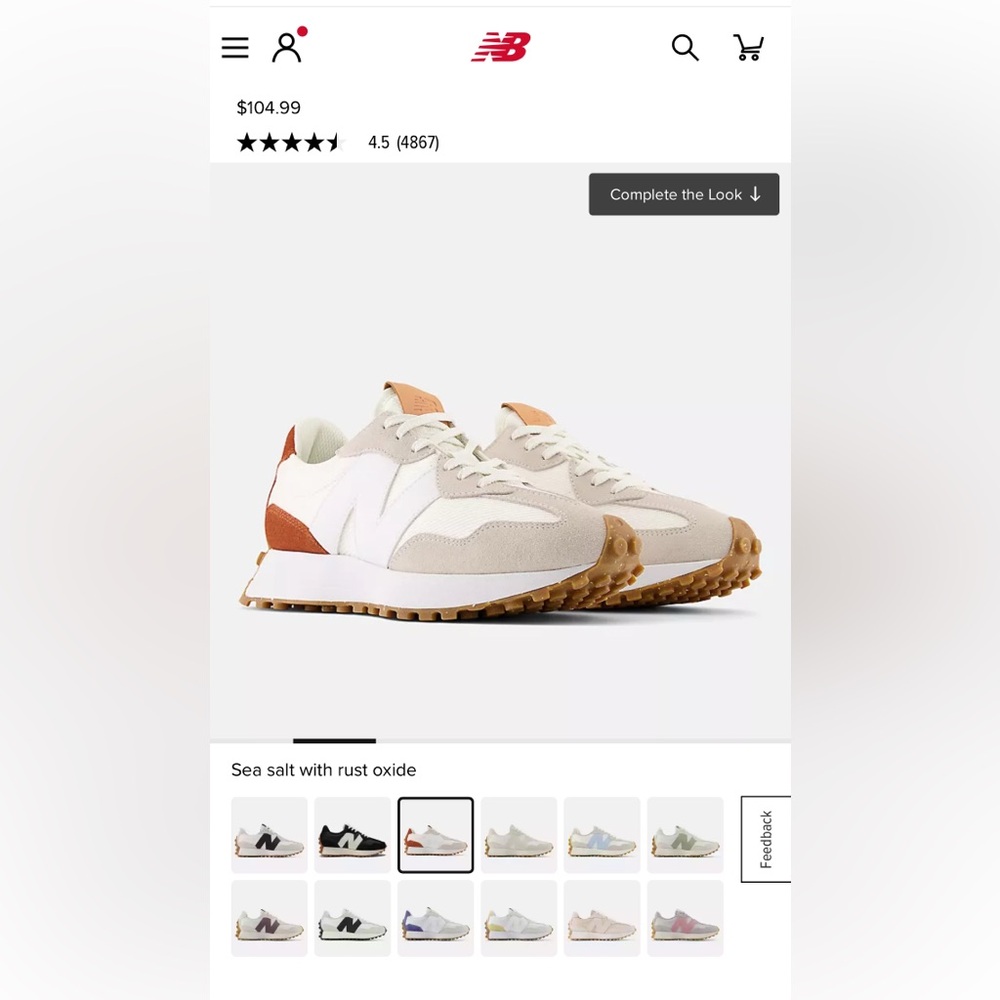 New Balance Sea Salt and Rust Oxide Sneakers